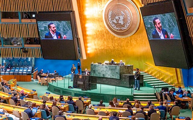 Cronología de los discursos de Nayib Bukele en la ONU. Lo Real